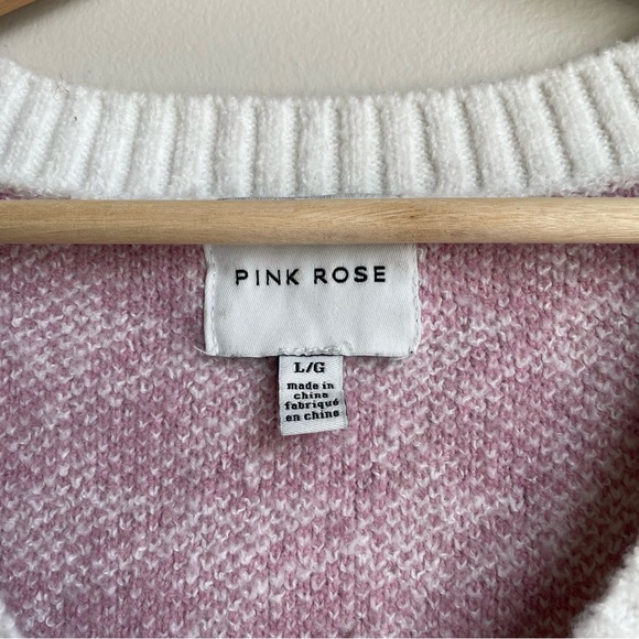 PINK ROSE Houndstooth Cropped Sweater Vest Size Large - Picture 3 of 4
